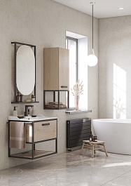 Акватон Тумба с раковиной Лофт Фабрик 65 (Фабиа) дуб эндгрейн – фотография-7